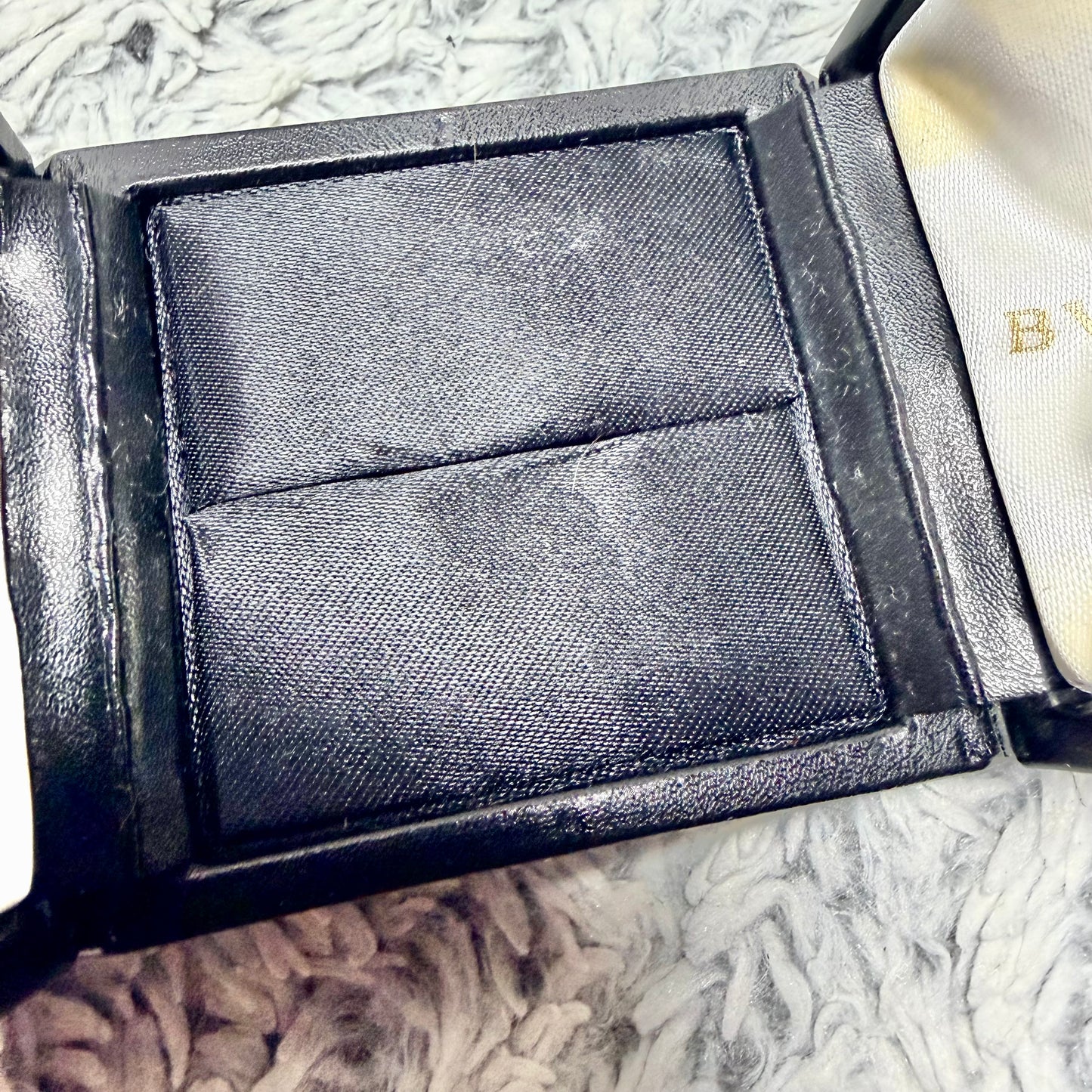 BULGARI Black Ring/Cufflinks Box 2.75x2.35x2.10 inches