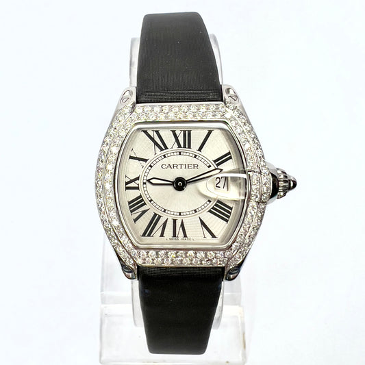 CARTIER ROADSTER Quartz 31mm Steel 1.88TCW Diamond Watch