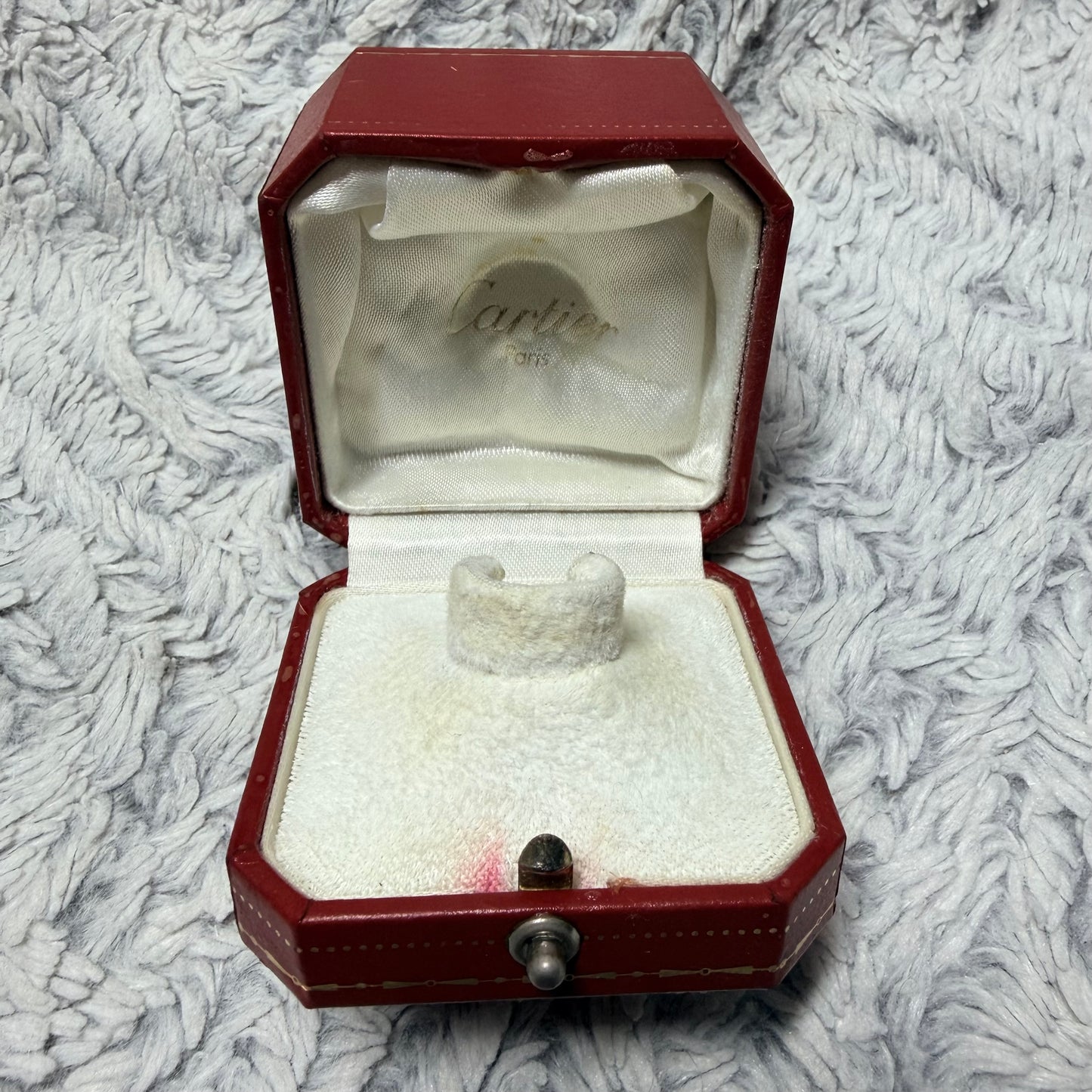 Vintage CARTIER Ring Box 2.30x2.30x2.10 inches