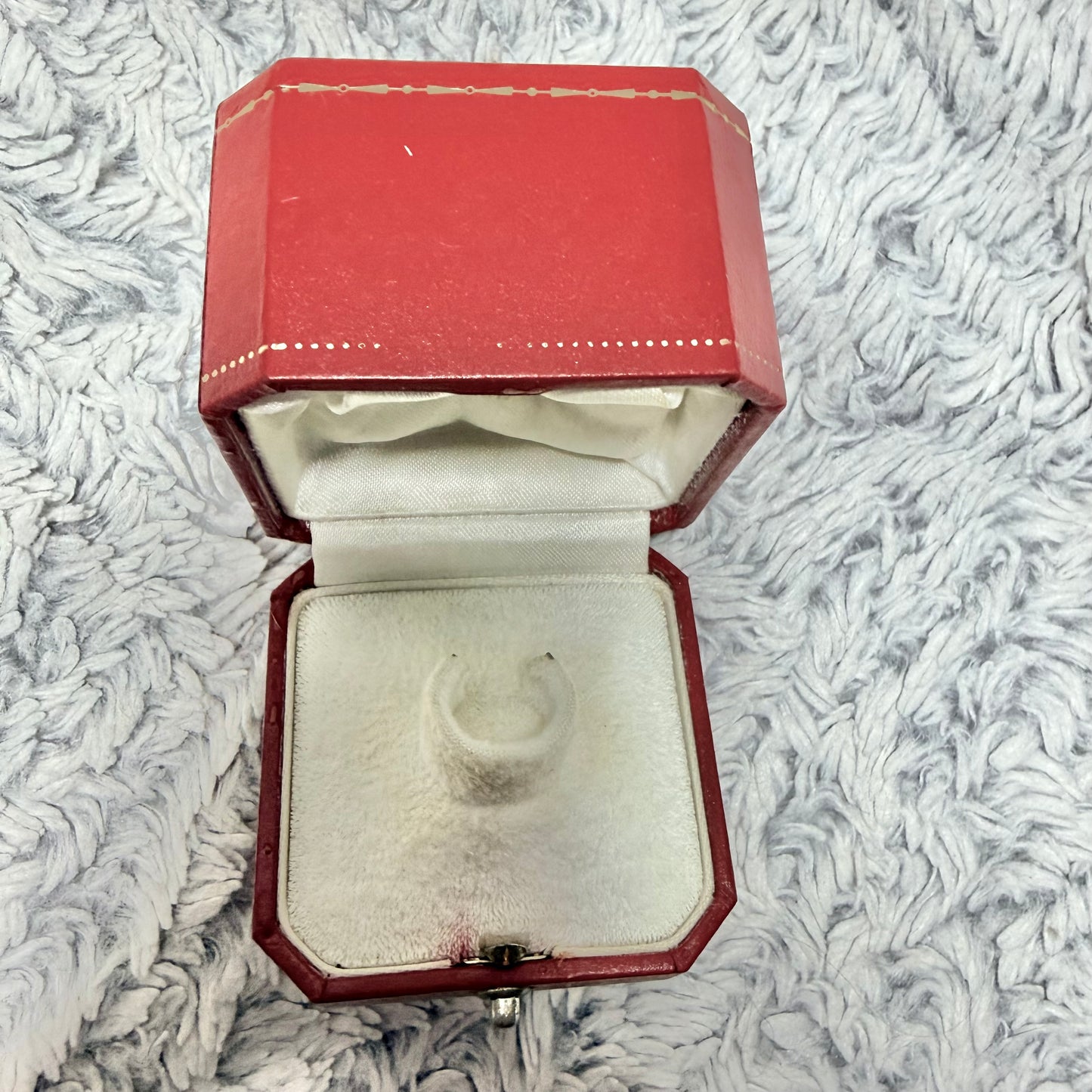 Vintage CARTIER Ring Box 2.30x2.30x2.10 inches
