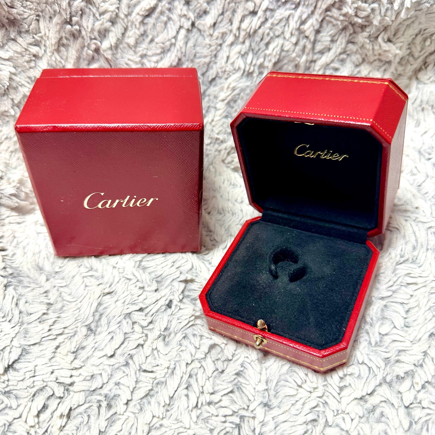 CARTIER Ring Box + Outer Box 3.5x3.30x2.40 inches