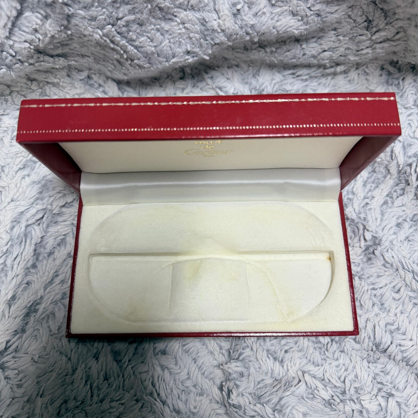 Vintage Must De CARTIER Santos Glasses/Sunglasses Box 6.70x3.50x1.70 inches + Filled Certificate