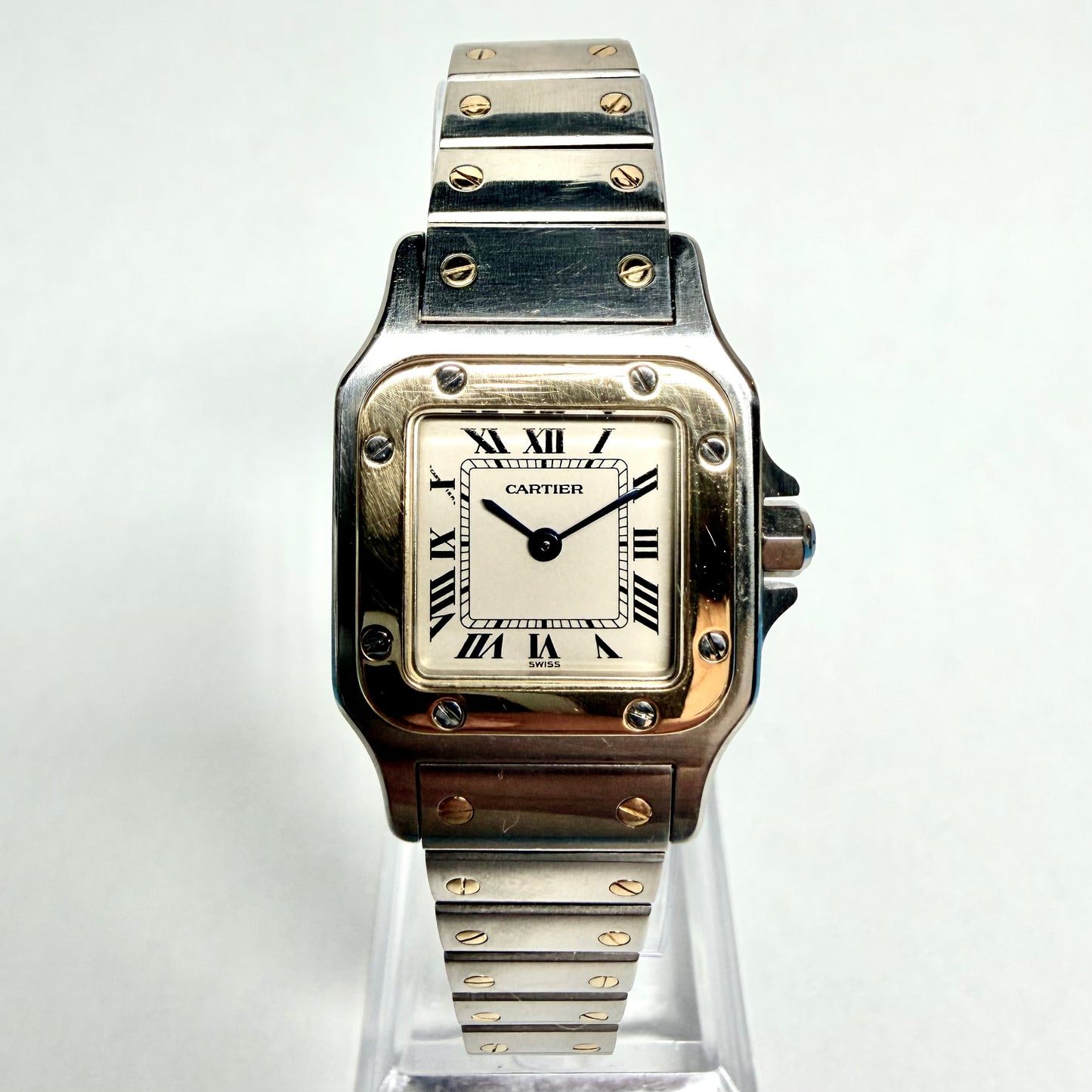CARTIER SANTOS GALBEE 24mm Quartz 2 Tone Watch