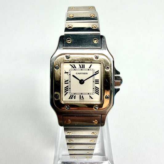 CARTIER SANTOS GALBEE 24mm Quartz 2 Tone Watch
