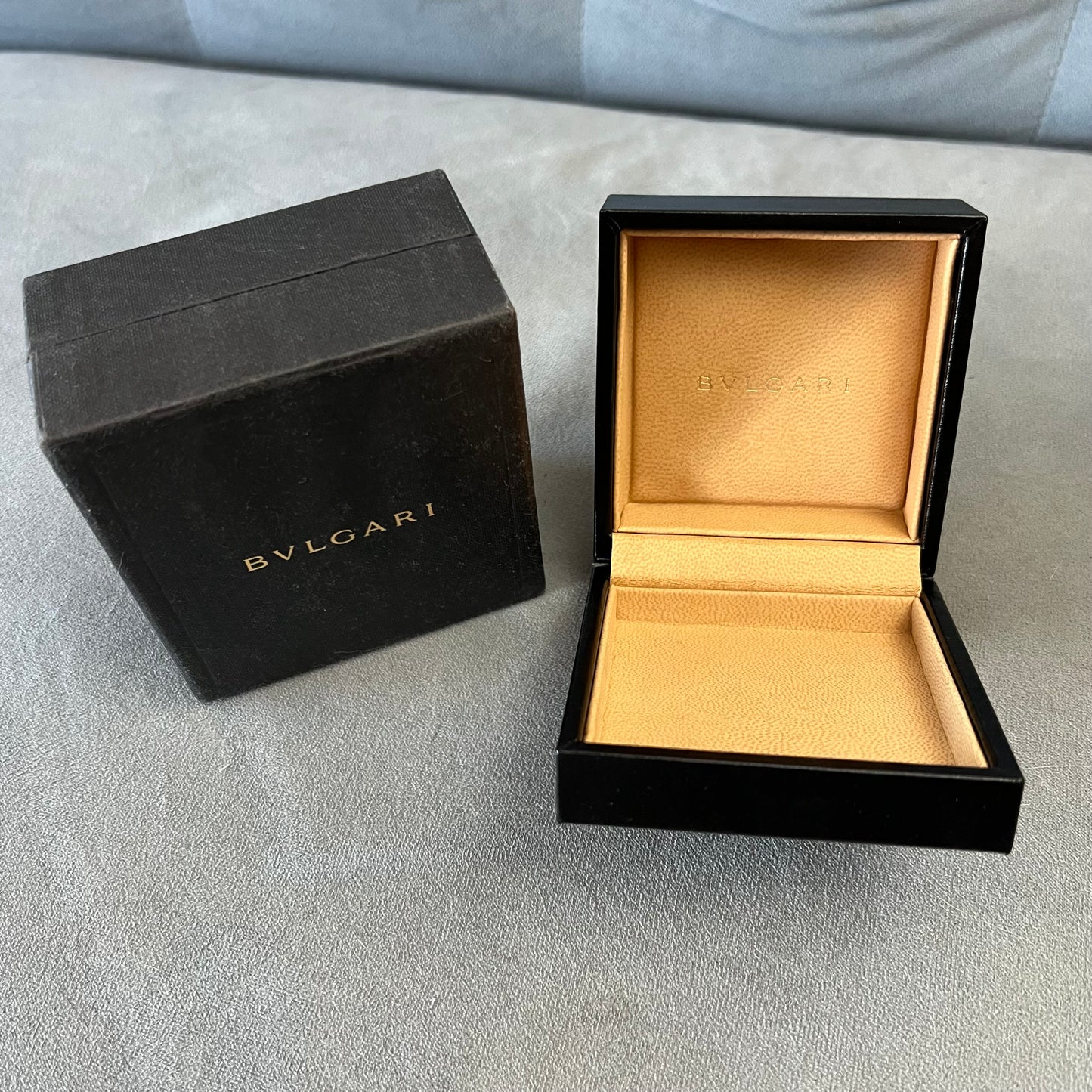 BULGARI Jewerly Box + Outer Box 3.75x3.5x2 inches