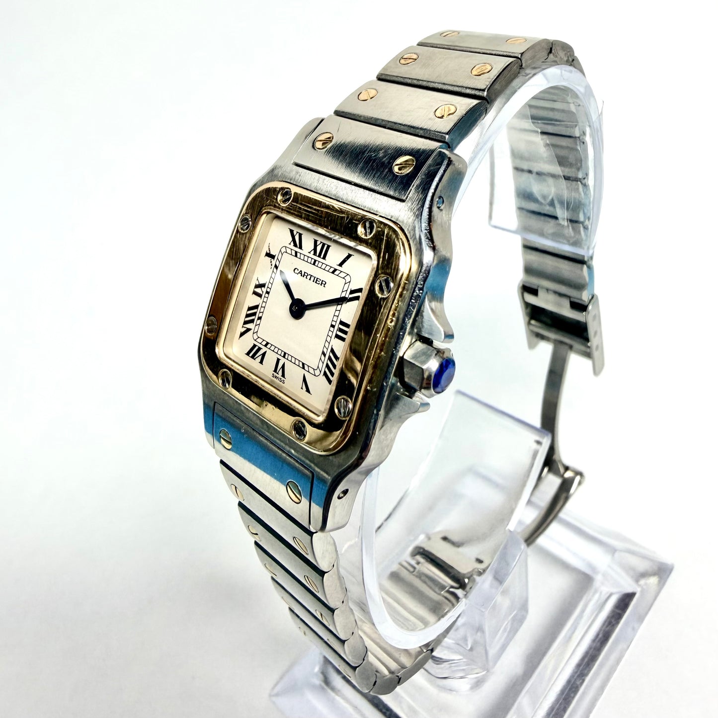 CARTIER SANTOS GALBEE 24mm Quartz 2 Tone Watch