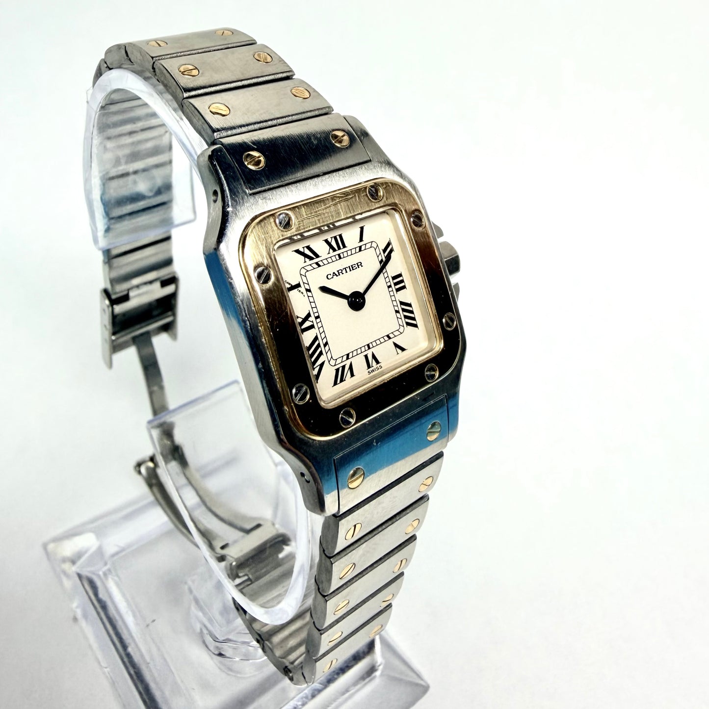 CARTIER SANTOS GALBEE 24mm Quartz 2 Tone Watch