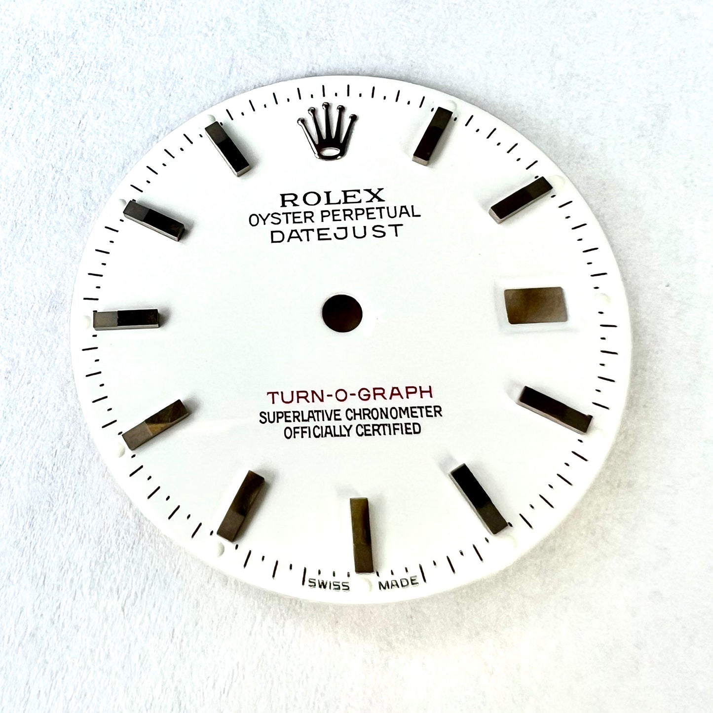 ROLEX 27.7mm White Color Silver Hour Markers DIAL for 36mm ROLEX DATEJUST