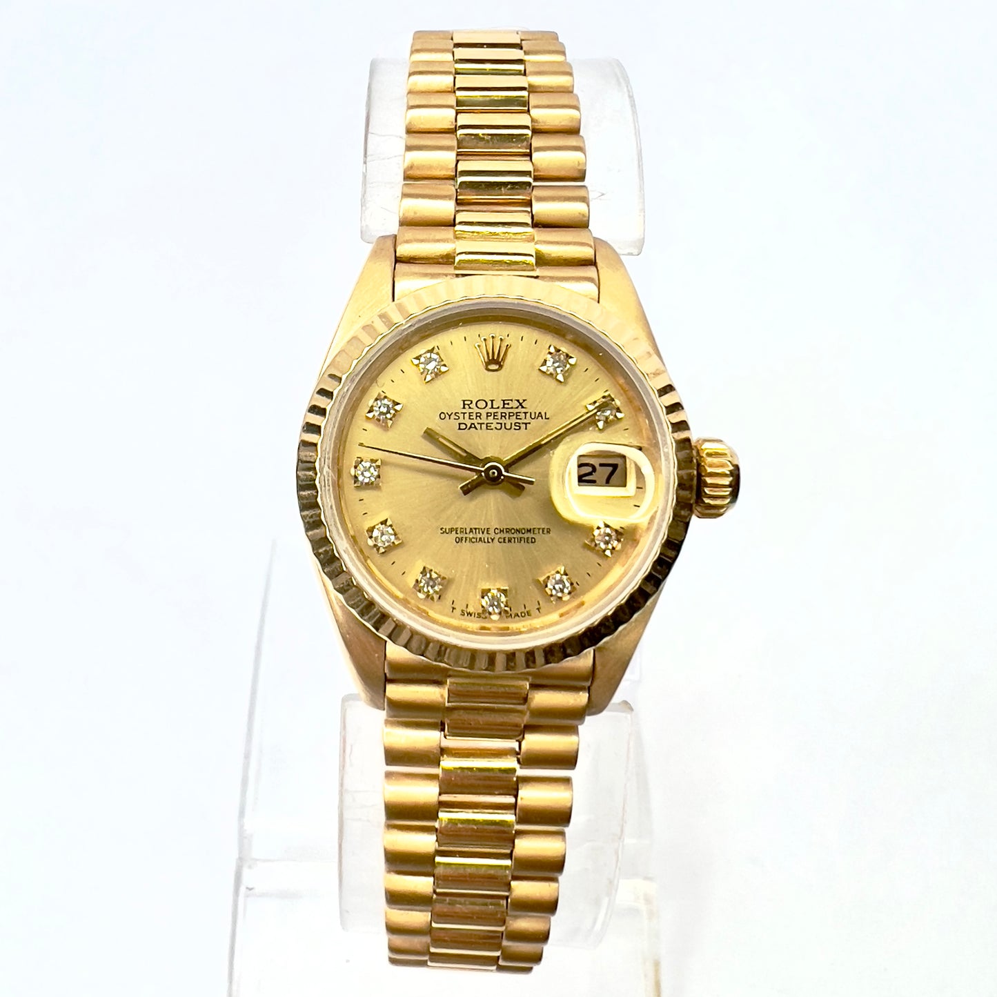 ROLEX OYSTER PERPETUAL DATEJUST Presidential 26mm 18K Yellow Gold Watch