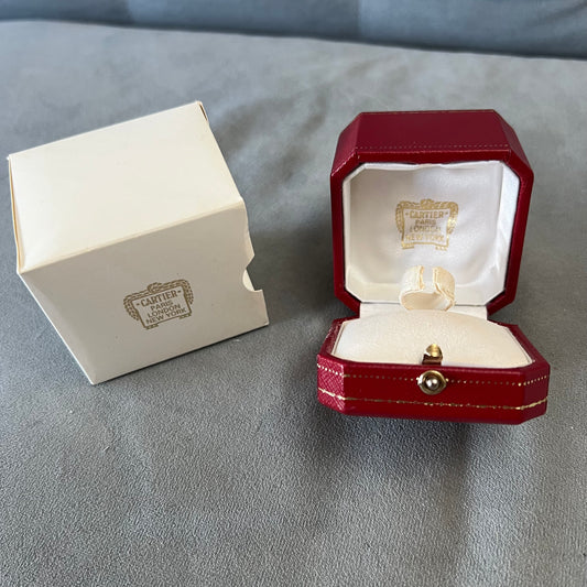 CARTIER Ring Box + Outer Box 2.5x2.5x2.10 inches