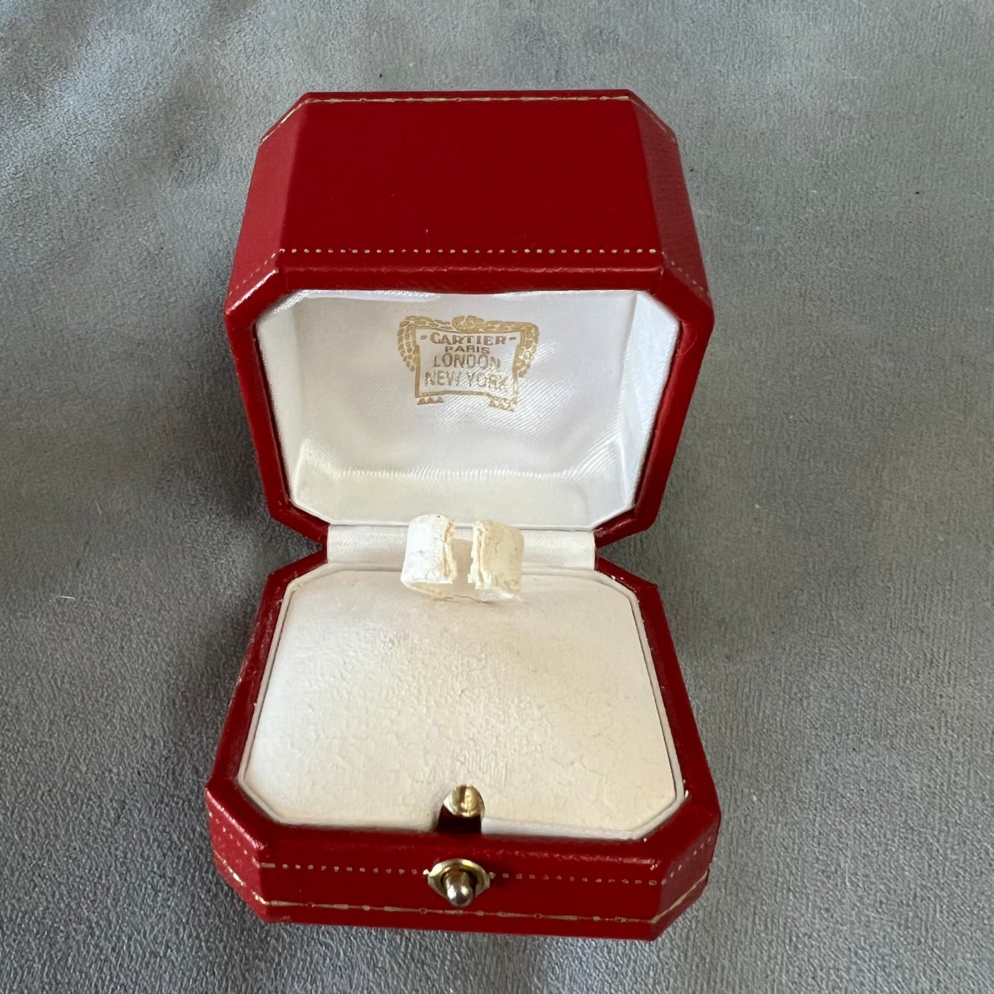 CARTIER Ring Box + Outer Box 2.5x2.5x2.10 inches