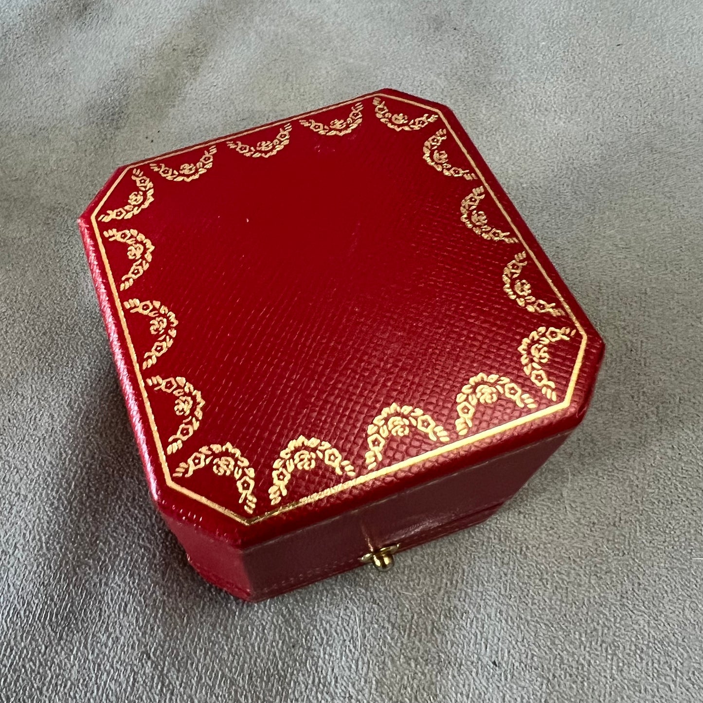 CARTIER Ring Box + Outer Box 2.5x2.5x2.10 inches