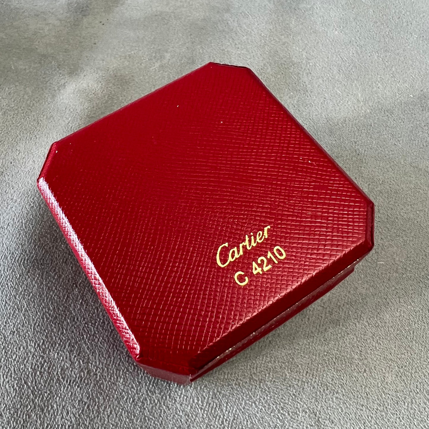 CARTIER Ring Box + Outer Box 2.5x2.5x2.10 inches