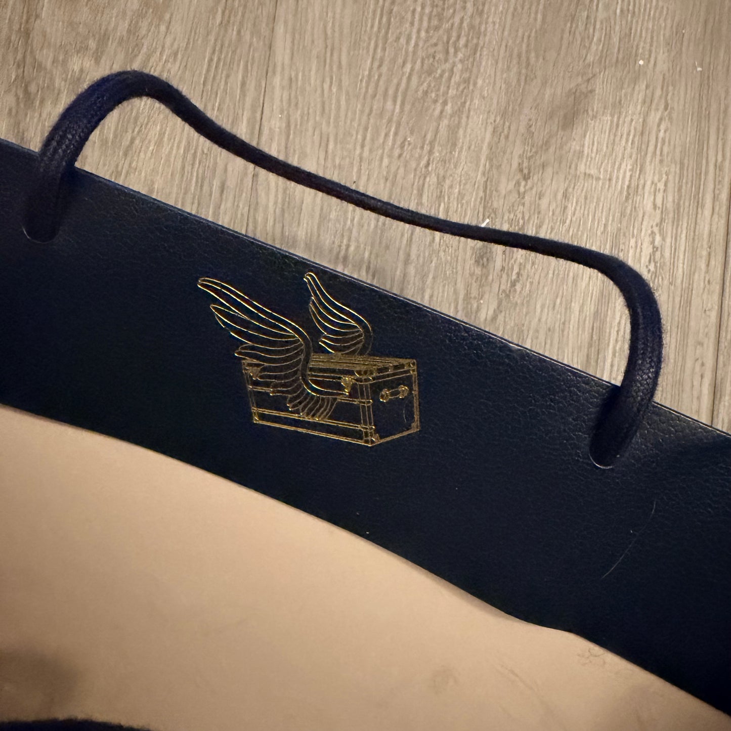 LOUIS VUITTON Holidays Shopping Bag 15.75x13.40x6.20 inches + NavyBlue Ribbon