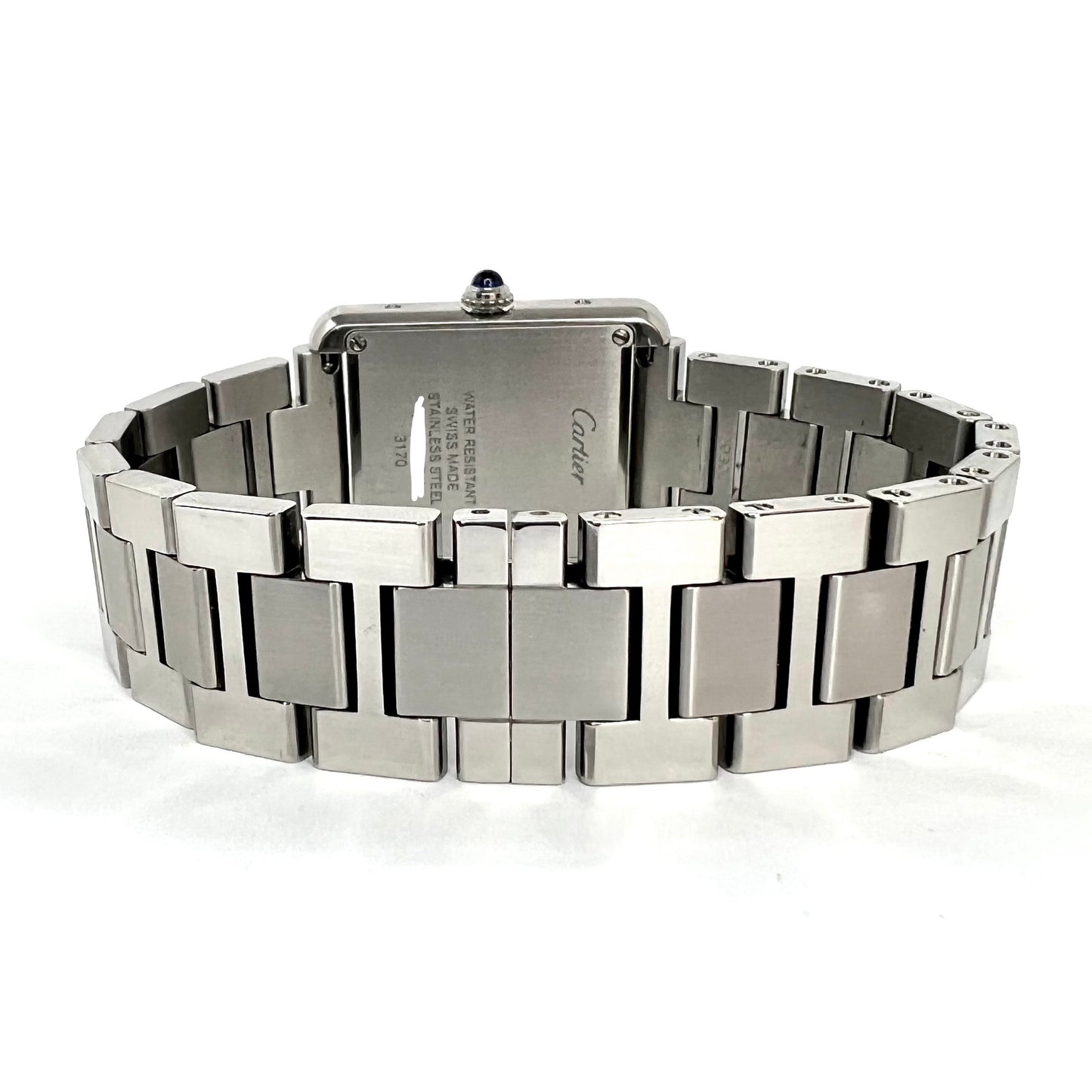 CARTIER TANK SOLO Quartz 24mm Steel 0.63TCW DIAMOND Watch