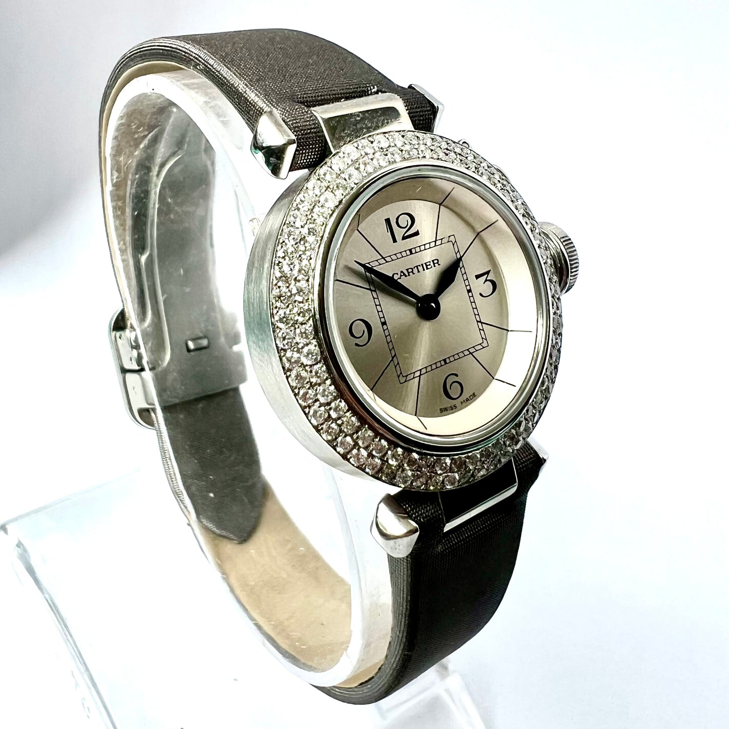 CARTIER PASHA Quartz 26mm Steel 0.89TCW DIAMOND Watch