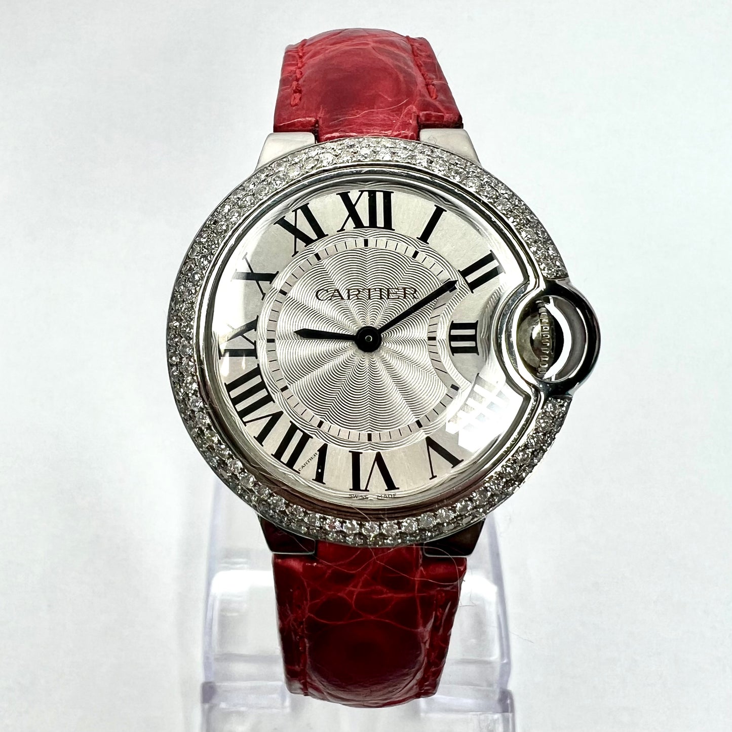 CARTIER BALLON BLEU Quartz 33mm Steel 1.17TCW DIAMOND Watch