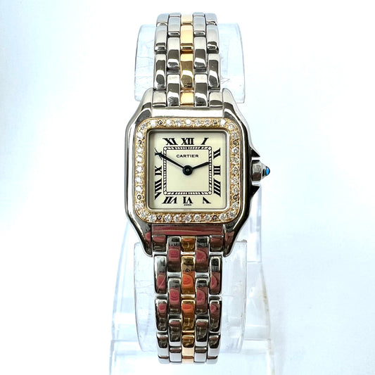 CARTIER PANTHERE 22mm 1 Row Gold 0.32TCW DIAMOND Watch