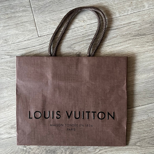 LOUIS VUITTON Brown Shopping Bag 8.75x7.10x4.25 inches
