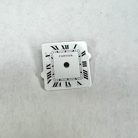 CARTIER 14.6mm White Color Dial for 24mm CARTIER SANTOS GALBEE Automatic