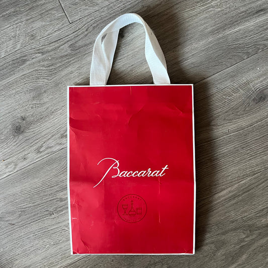 BACCARAT Red Shopping Bag 11.5x8.35x4.75 inches