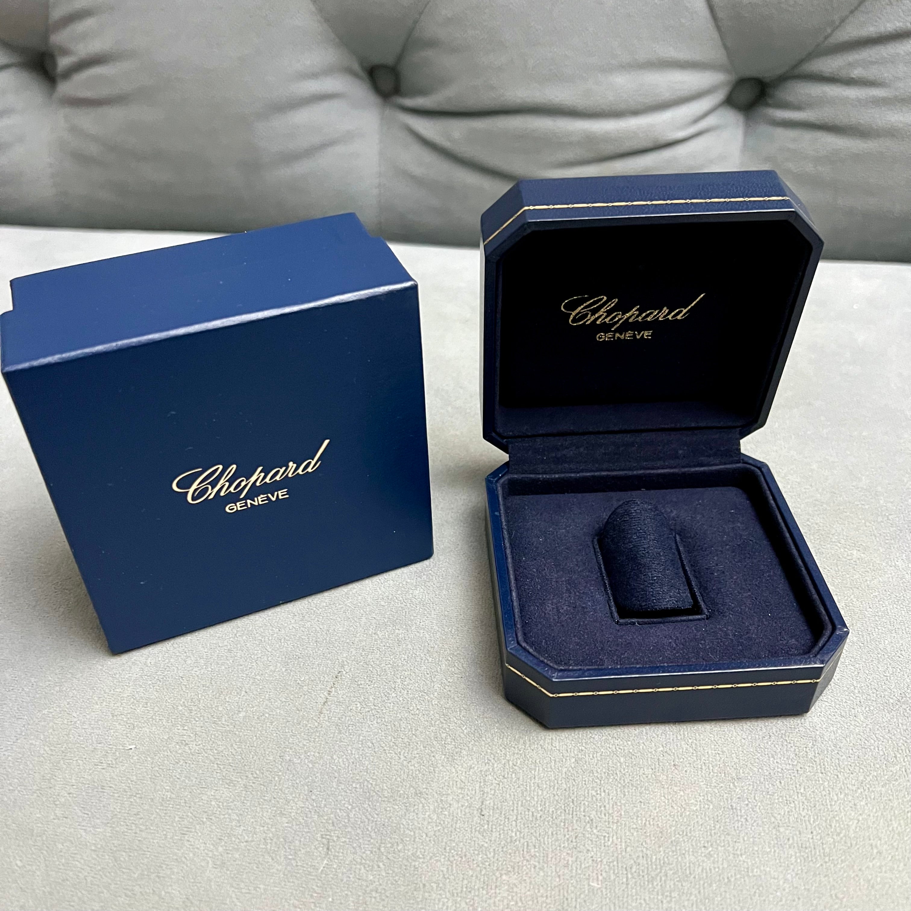 CHOPARD Blue Ring Box + Outer Box 3.75x3.75x1.90 inches | NATILUXIA