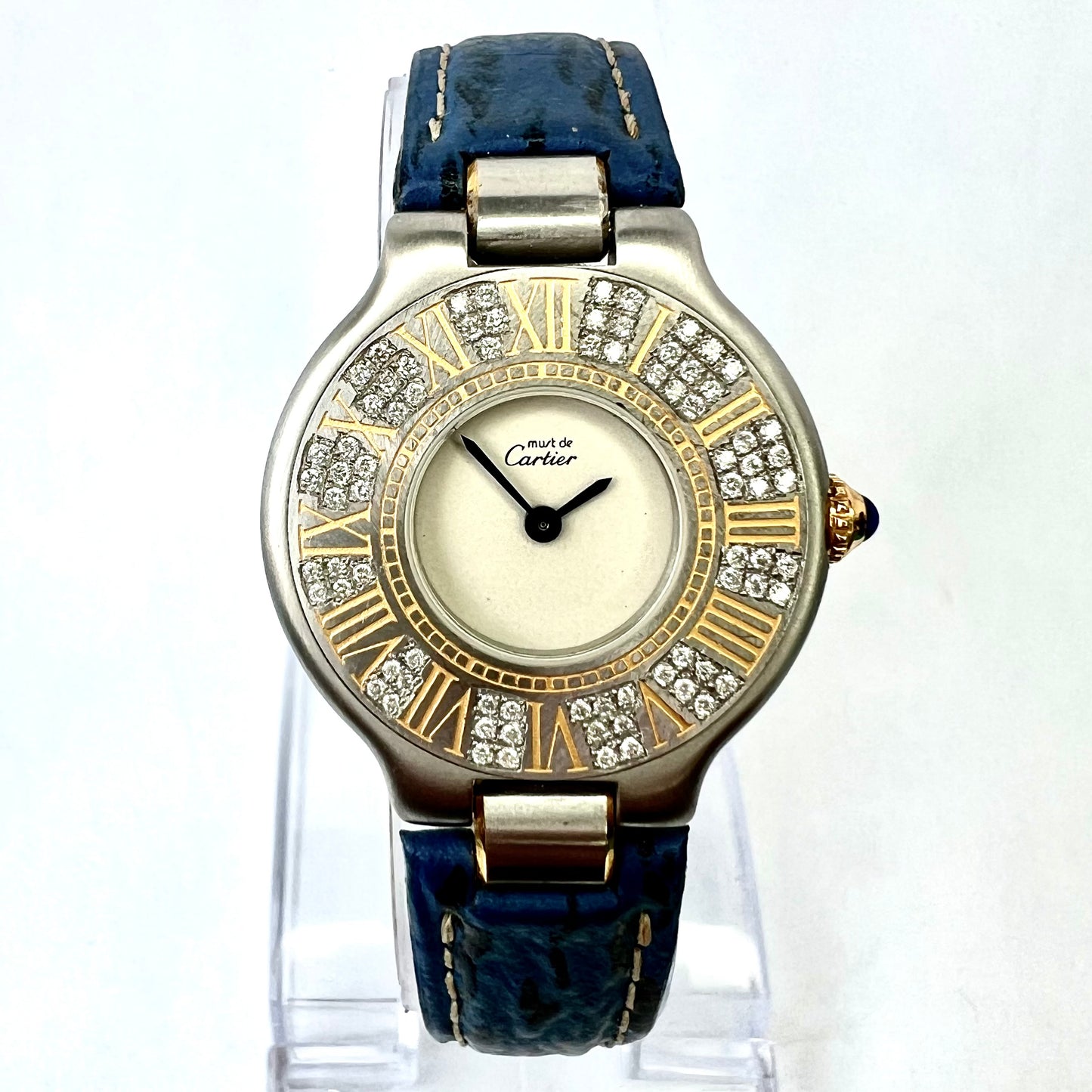 CARTIER MUST 21 Quartz 2 Tone 28mm 0.41TCW Diamond Watch