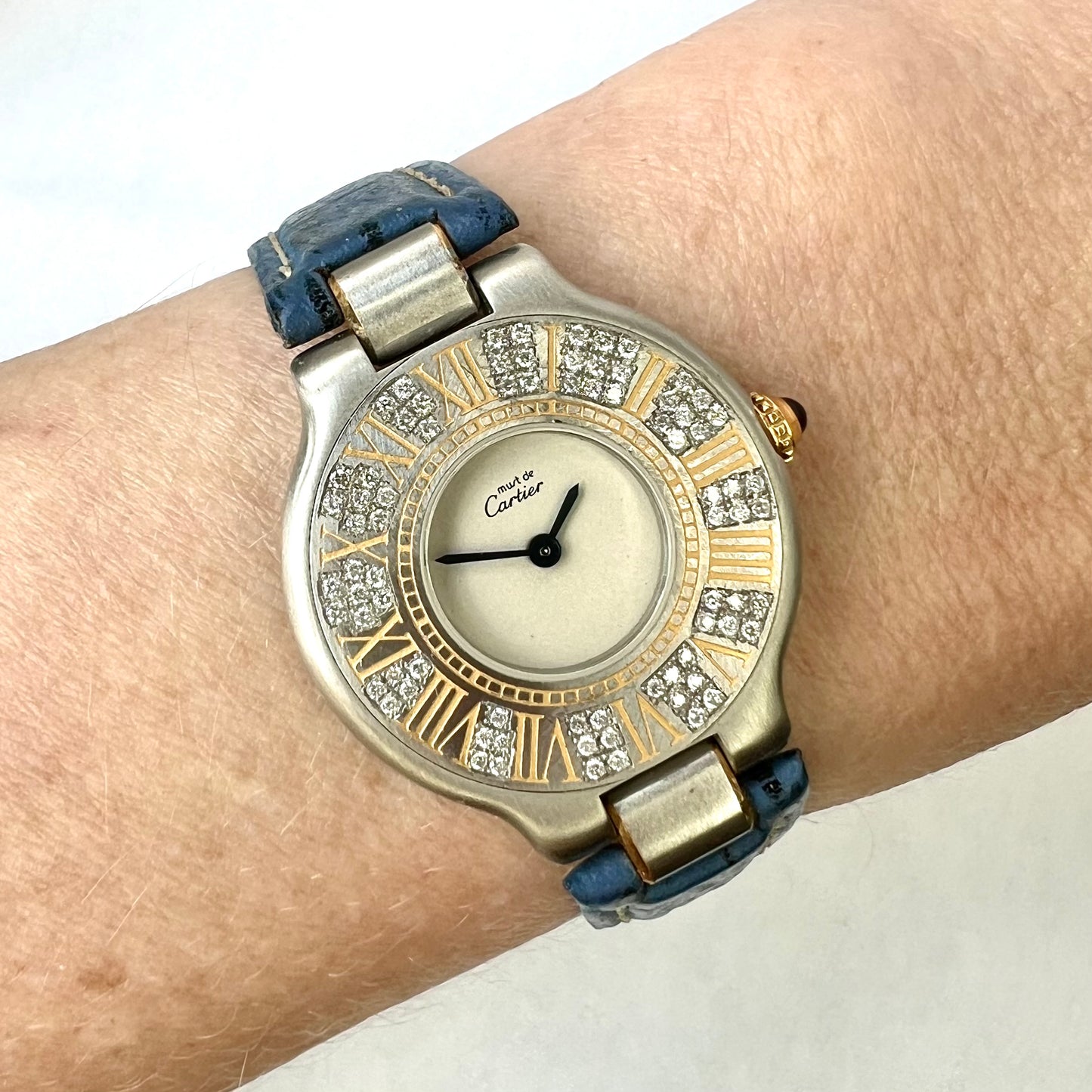 CARTIER MUST 21 Quartz 2 Tone 28mm 0.41TCW Diamond Watch