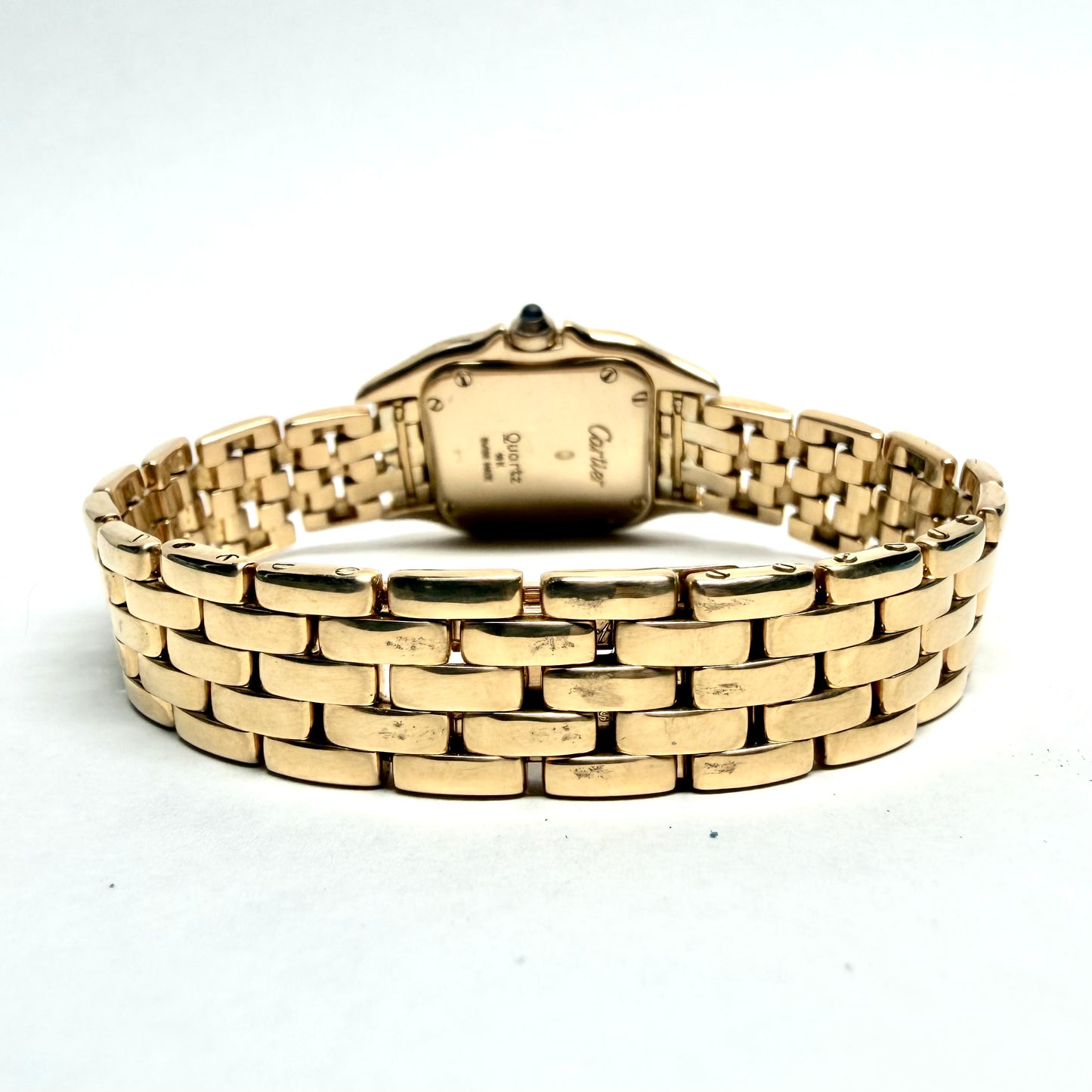 CARTIER PANTHERE Quartz 23mm 18K Yellow Gold Watch Cream Dial