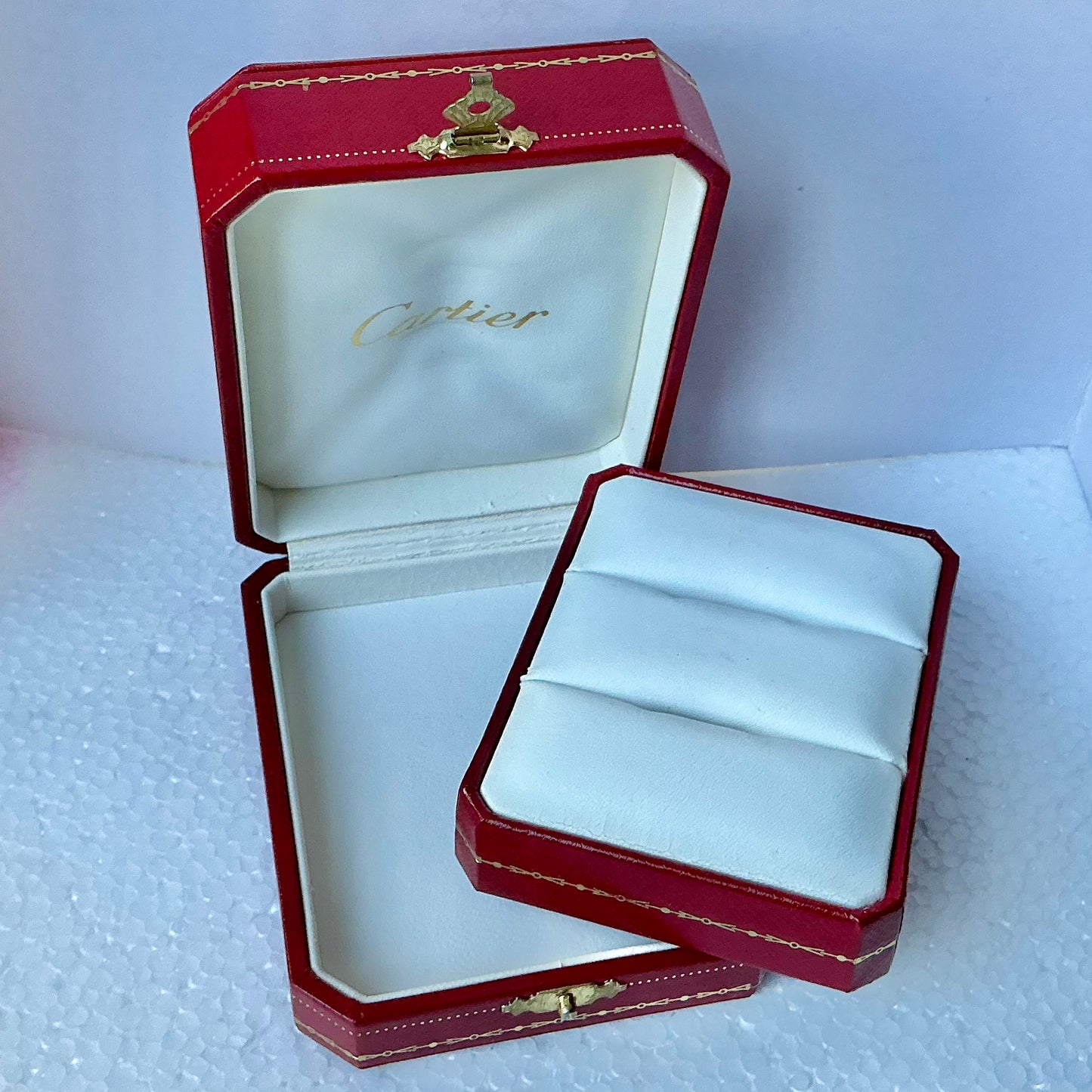 CARTIER Double Alliance Ring Box + Outer Box 4.5x3.60x2 inches