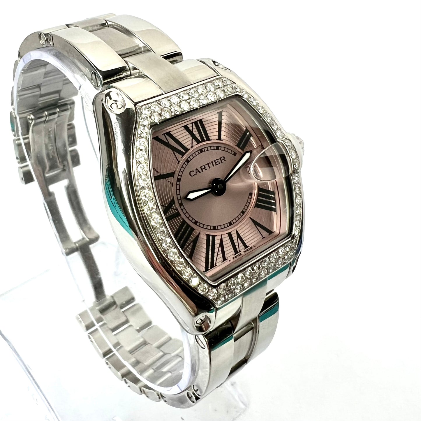 CARTIER ROADSTER Quartz 31mm Steel 0.75TCW DIAMOND Watch