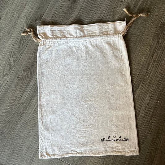 GOA Cream Drawstring Dust Bag 16.75x12 inches