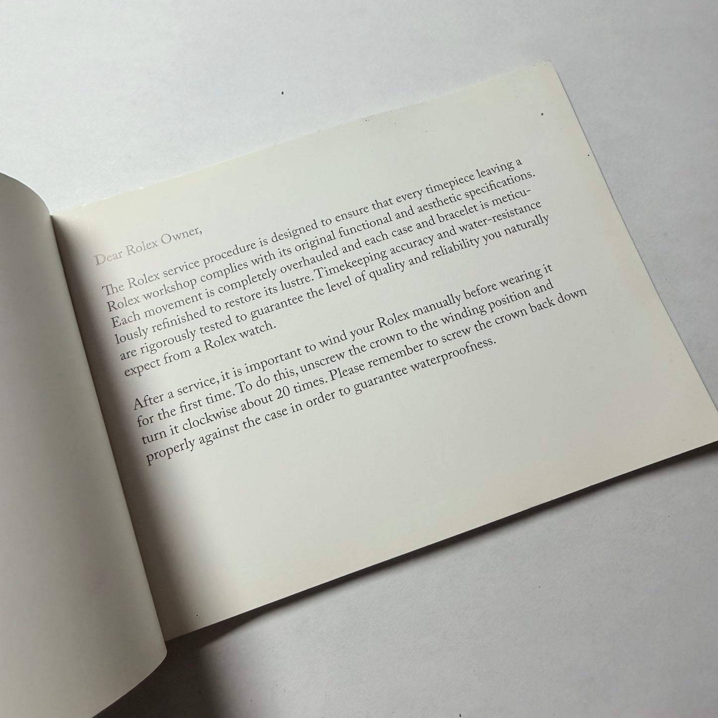 ROLEX Watch Servicing Around The World Booklet 2011 English