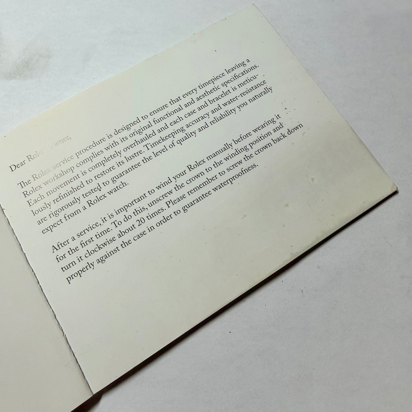 ROLEX Watch Servicing Around The World Booklet 2013 English