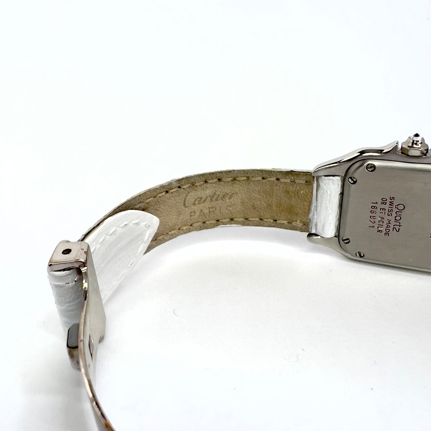 CARTIER PANTHERE 23mm Quartz 2 Tone 0.88TCW DIAMOND Watch White Dial