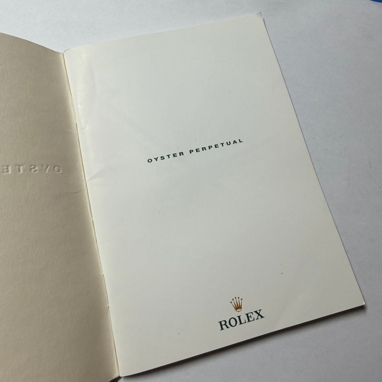 ROLEX Oyster Perpetual Booklet 2003 English