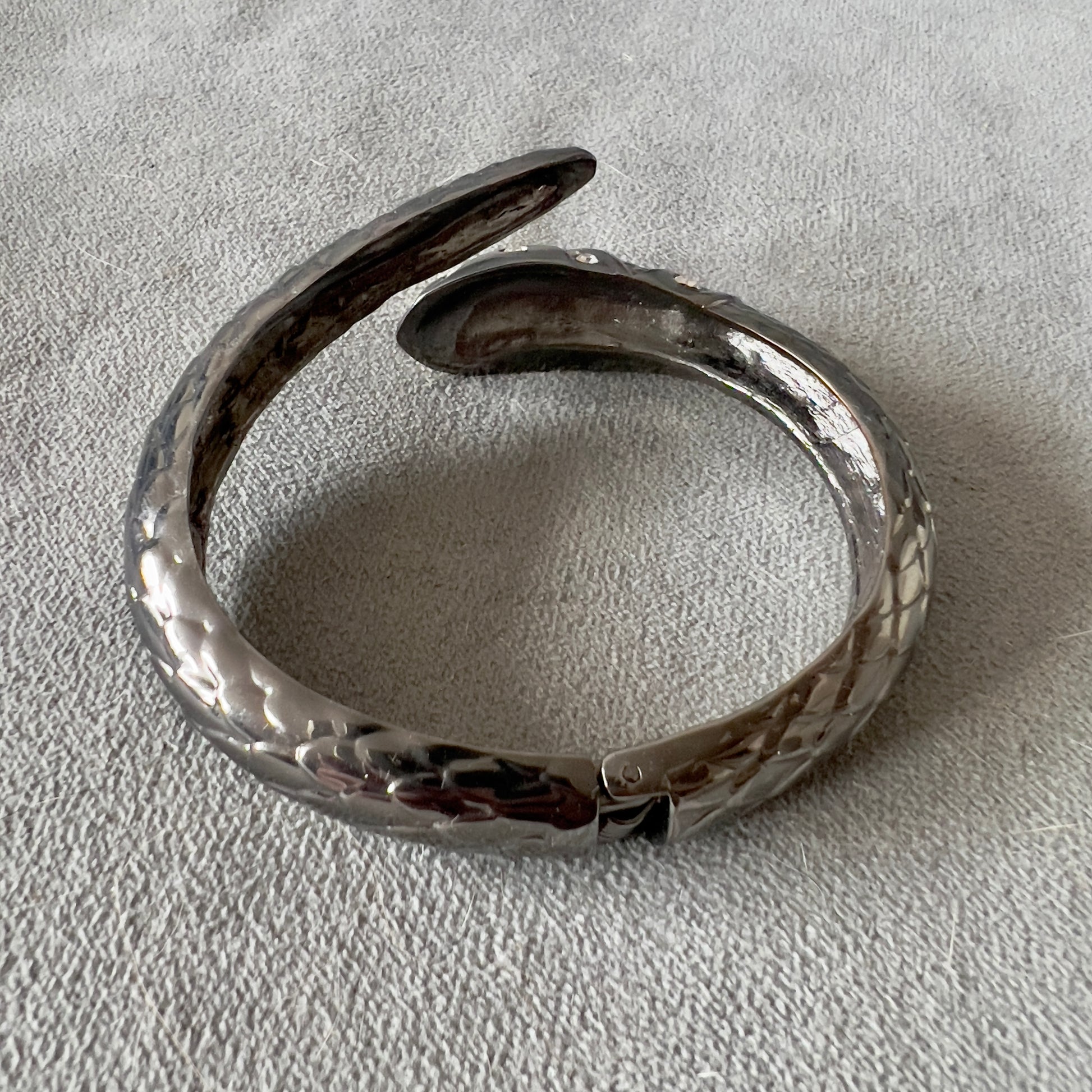 BUCKINGHAM Snake Bracelet with Crystals 6.75 Inches