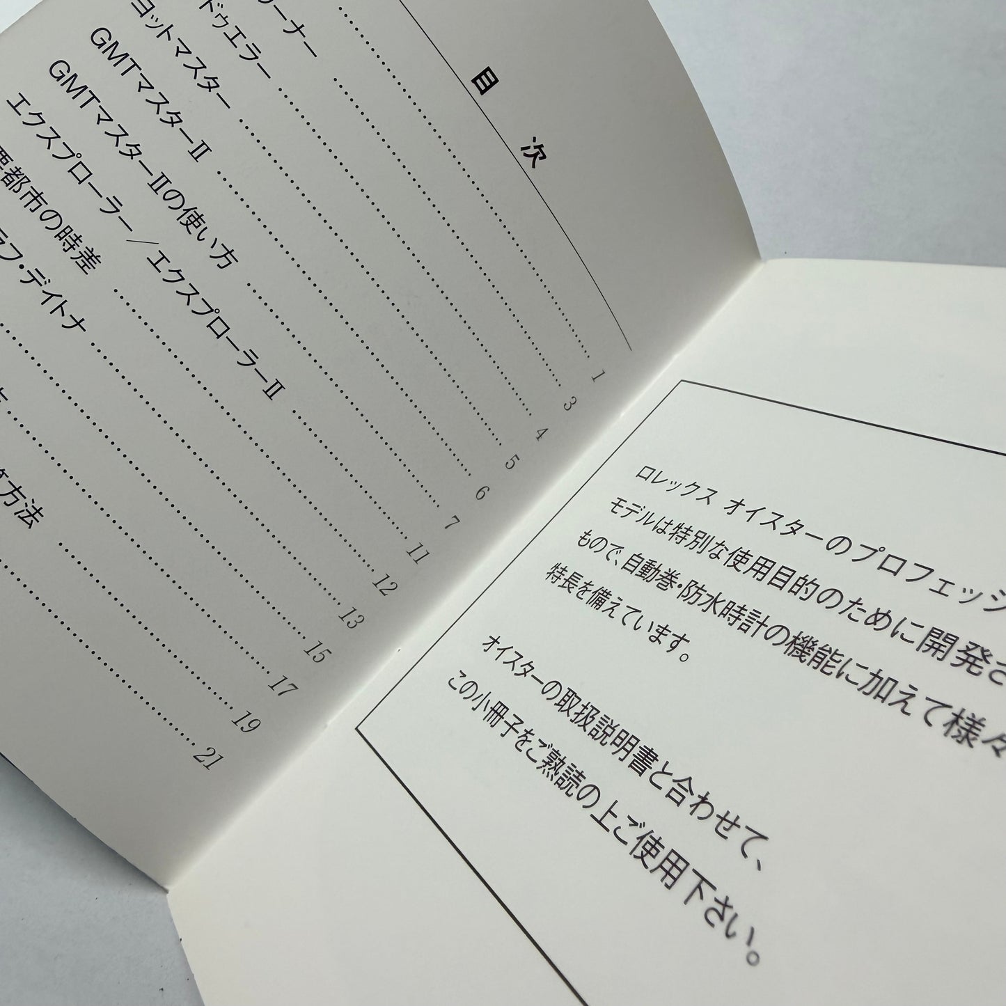 ROLEX Oyster Professional Booklet 2007 Japanese