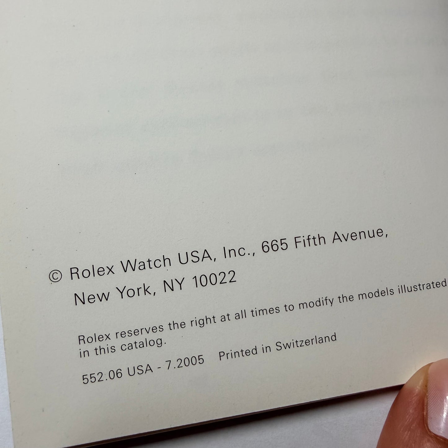 ROLEX Datejust Booklet 2005 English