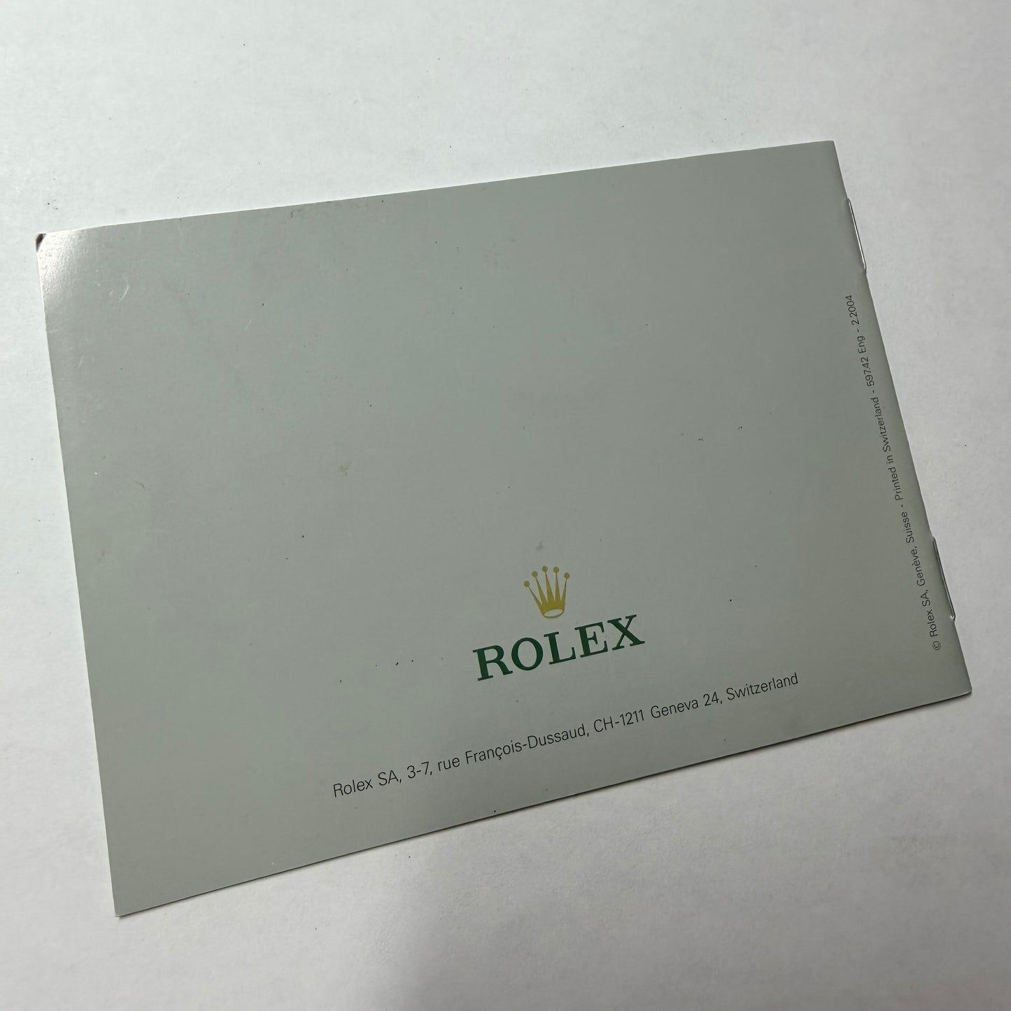 ROLEX Explorer 2004 Booklet/Pamphlet English