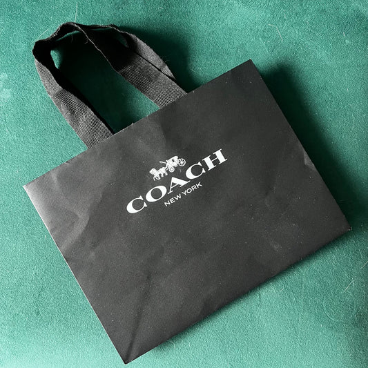 COACH Black Shopping Bag 10.75x8.25x5 inches