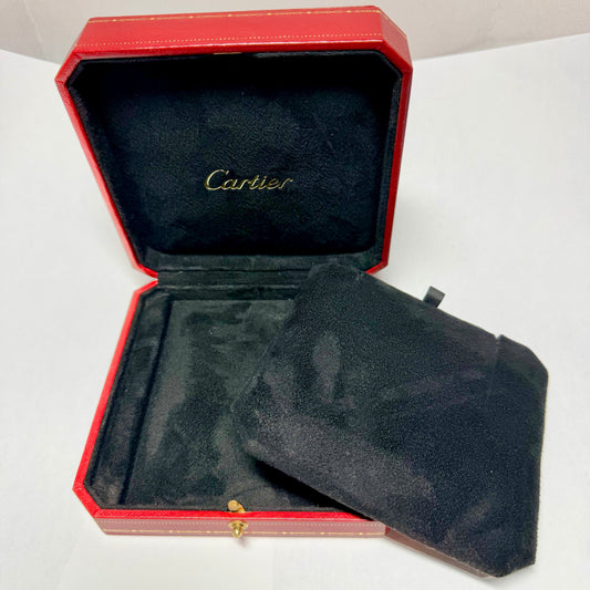 NEW Hand Made Black Inert for CARTIER Necklace/Chain Box 4.80x4.80x1.75 inches