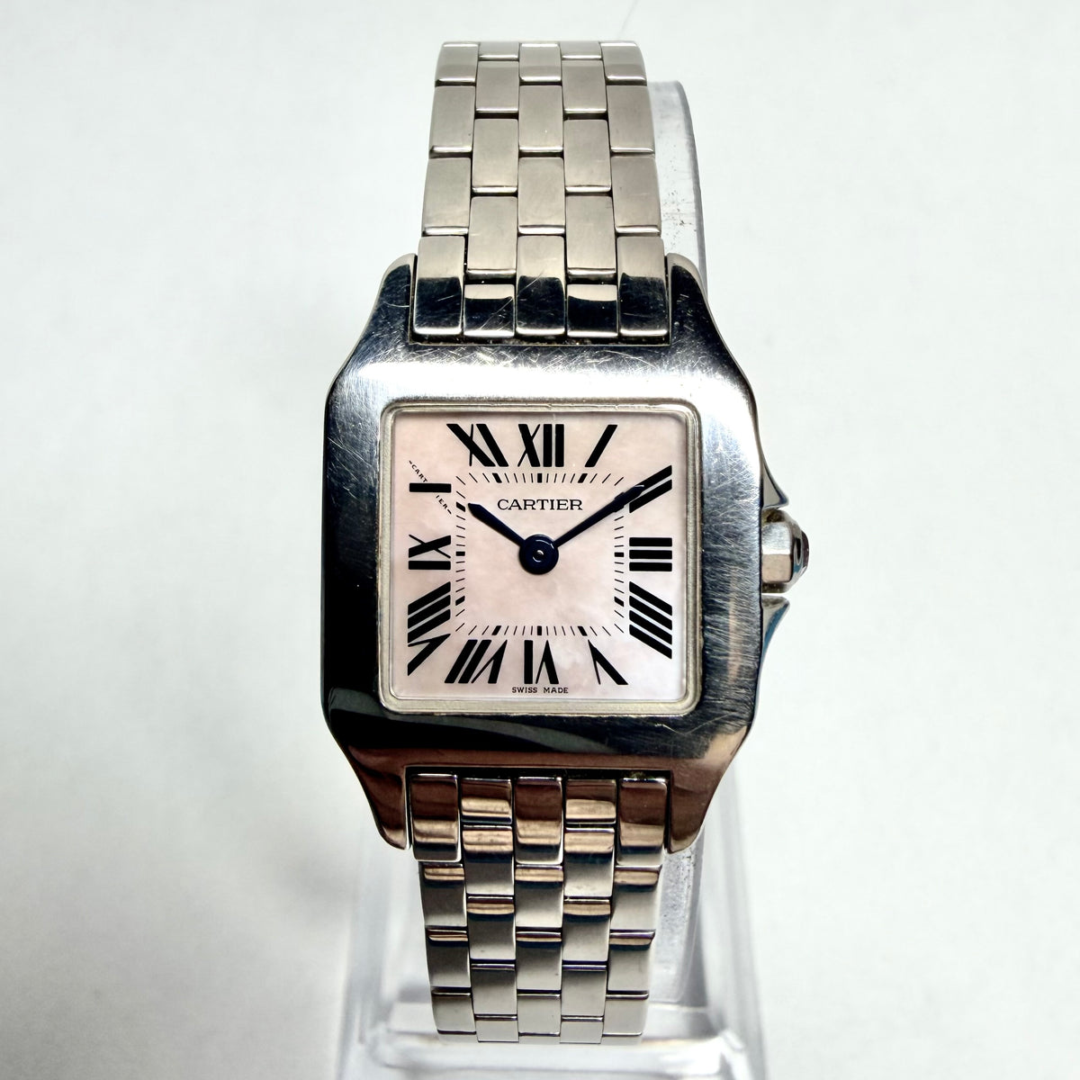 CARTIER SANTOS DEMOISELLE Quartz 20mm Steel Watch Pink MOP  display picture 2