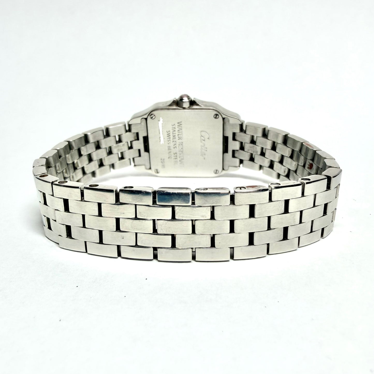 CARTIER SANTOS DEMOISELLE Quartz 20mm Steel Watch Pink MOP Dial