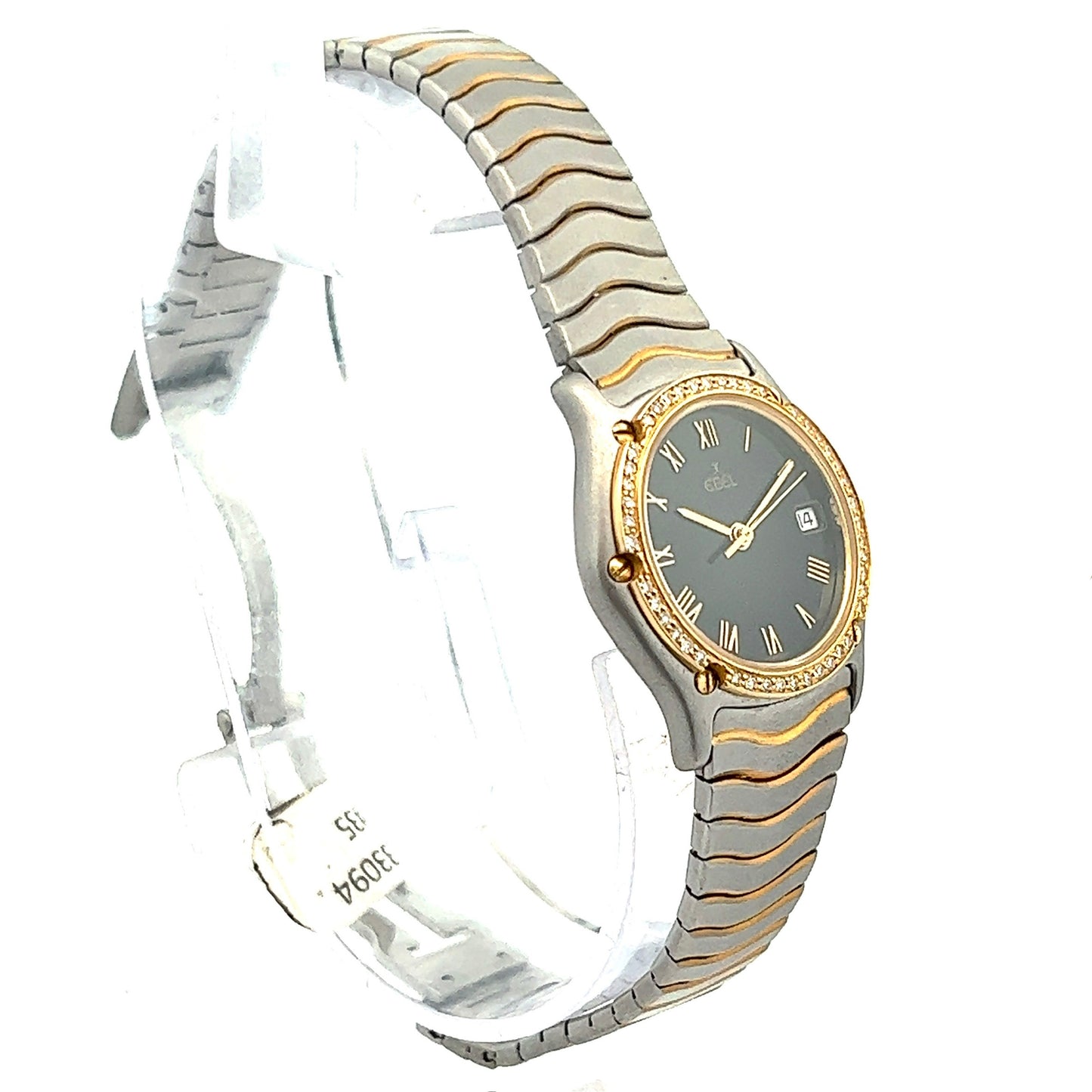 EBEL WAVE Quartz 27mm 2 Tone Factory Diamond Watch