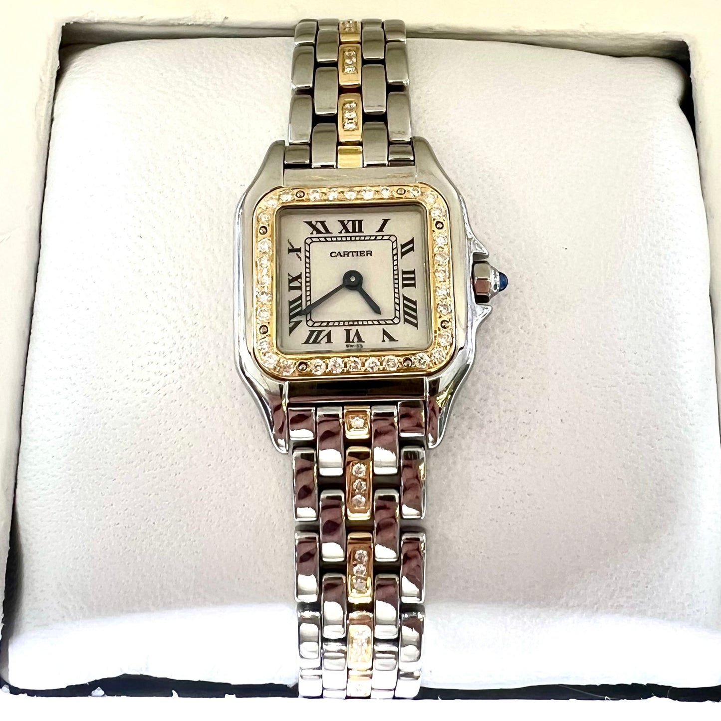 CARTIER PANTHERE Quartz 23mm 1 Row Gold 0.69TCW Diamond Watch