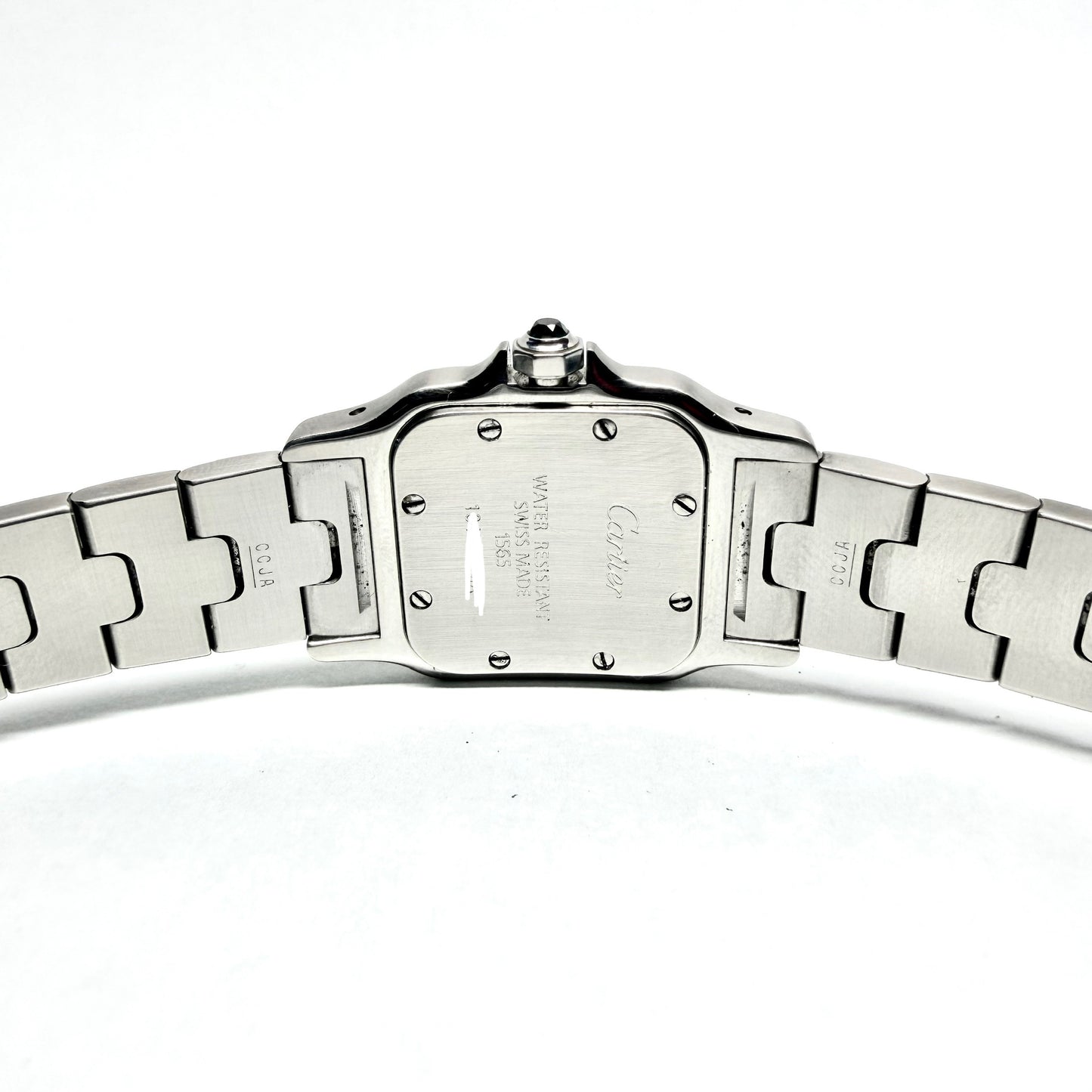 CARTIER Santos Galbee Quartz 24mm Steel 1.09TCW DIAMOND Watch NEW Model White Dial