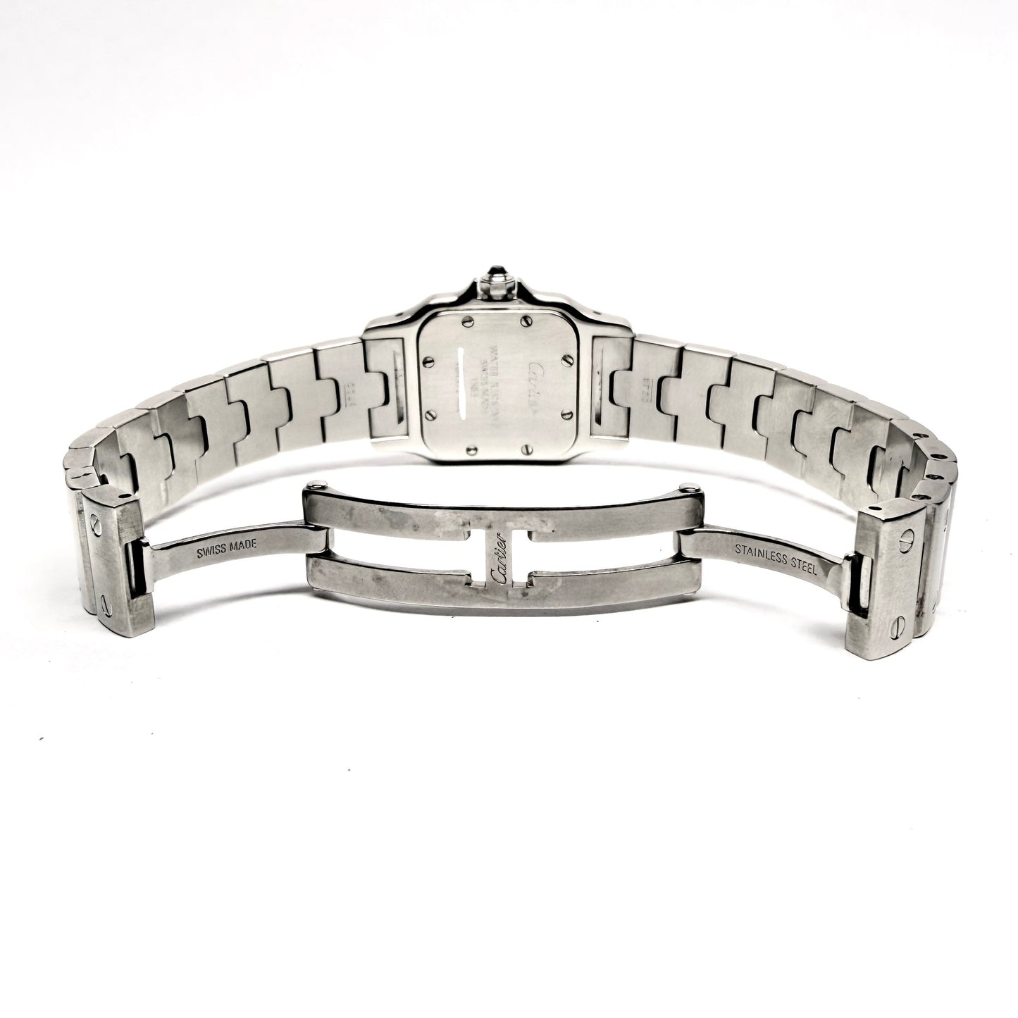 CARTIER Santos Galbee Quartz 24mm Steel 1.09TCW DIAMOND Watch NEW Model White Dial