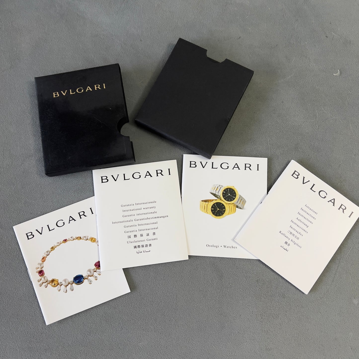 BULGARI Box + Booklets + Filled Certificate + Outer Box