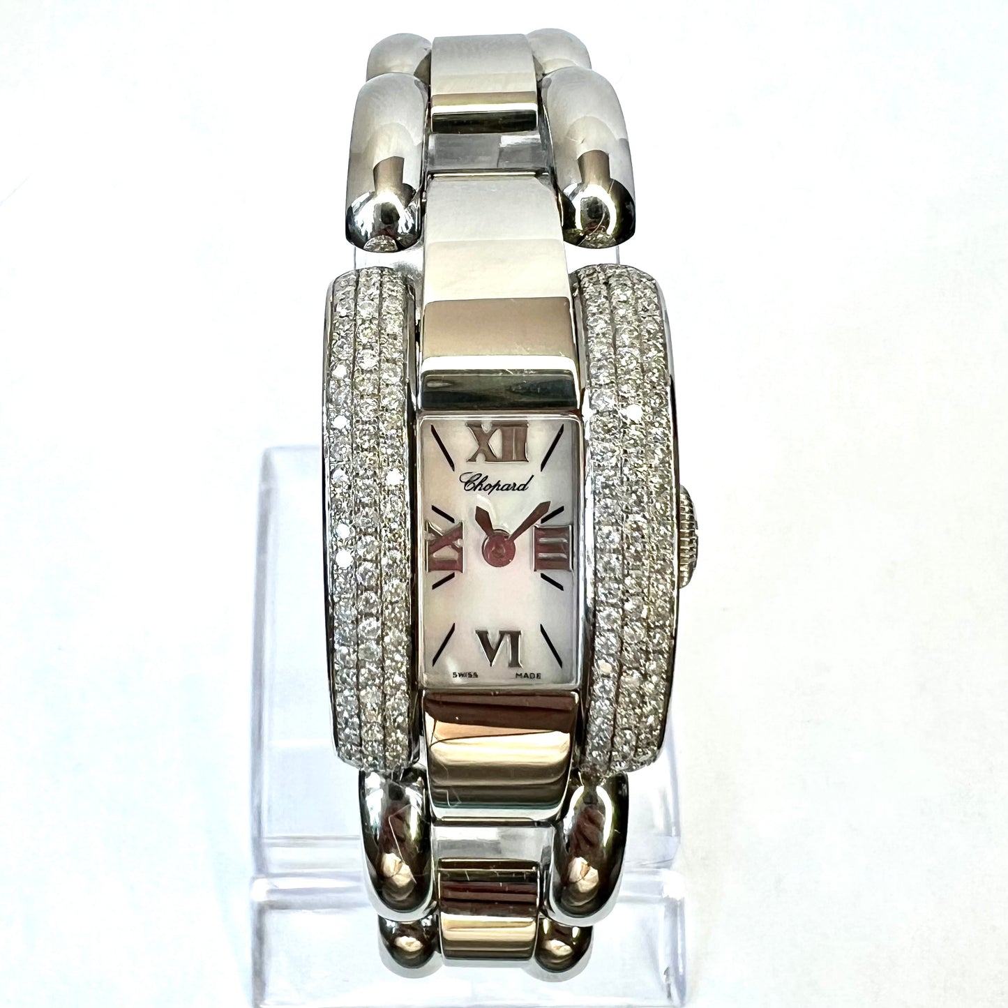 CHOPARD LA STRADA Mini Quartz 18mm Steel 1.36TCW Diamond Watch